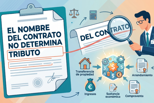 El nombre del contrato no determina tributo